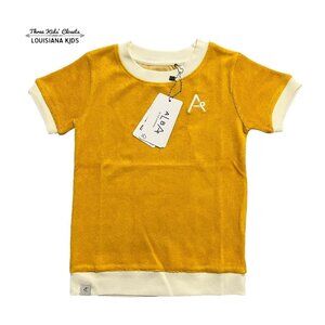 NEW Alba Kid Sz 122 (7Y) Mustard Yellow Terry Vesta Tee Shirt